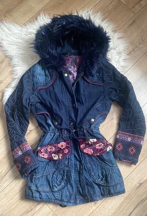 Desigual denim bunda/parka, desigual,m