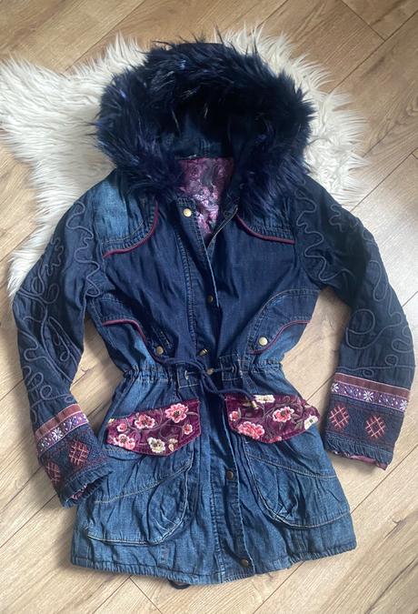 Desigual denim bunda/parka, desigual,m