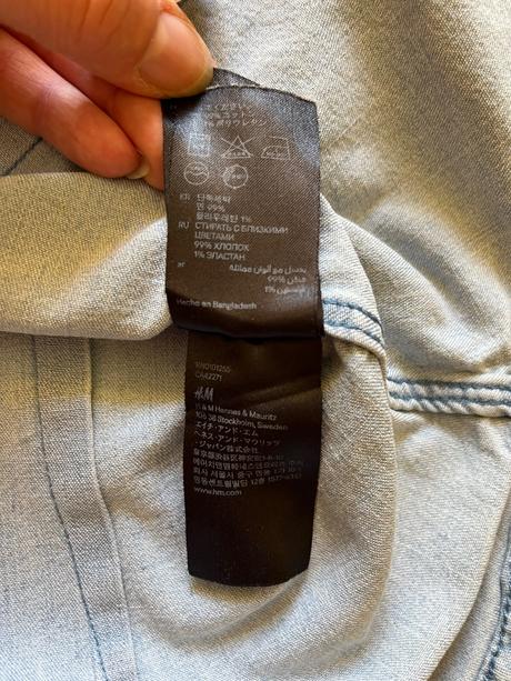 Mäkučká riflová košeľa h&m, h&m,xs