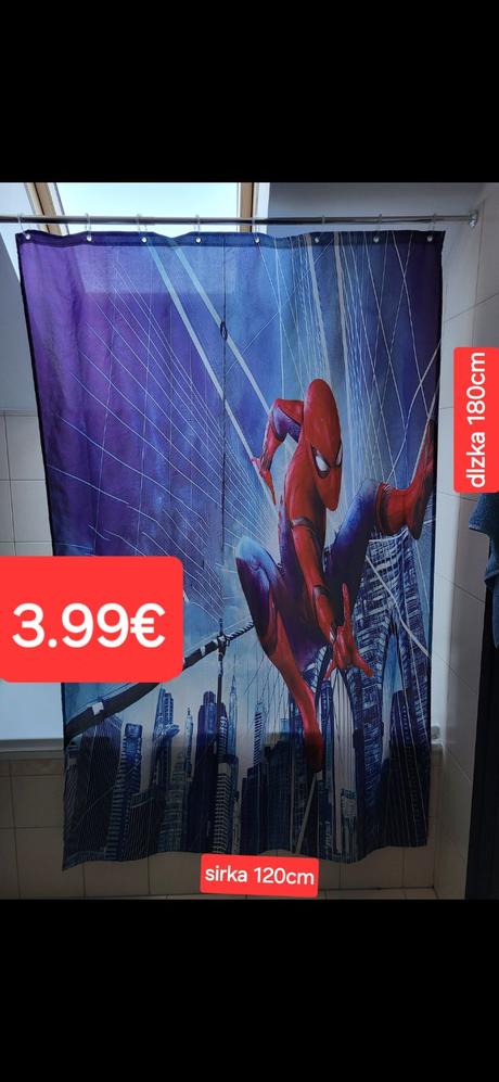 Záves do kupelky spiderman,