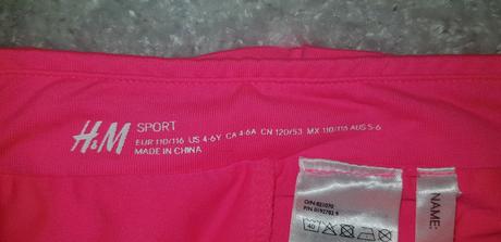 Neonové 3/4 športové nohavice, h&m,110