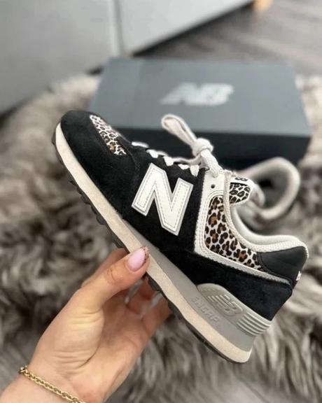 Dámske tenisky z brusenej kože new balance 574 leo, new balance,37