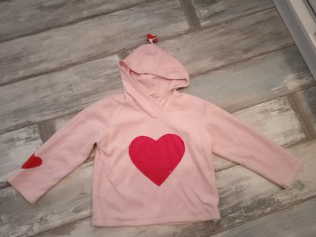 Flísová mikina so srdiečkom 140/146, 146
