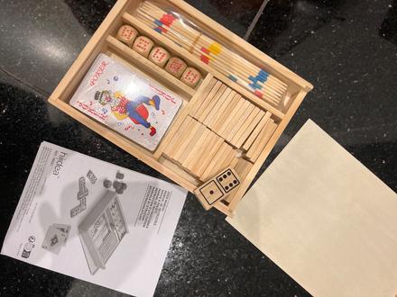 Drevený set hračka hry 4 v 1,