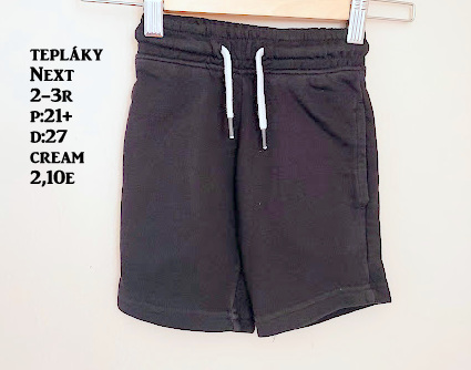 Teplákové šortky, next,98