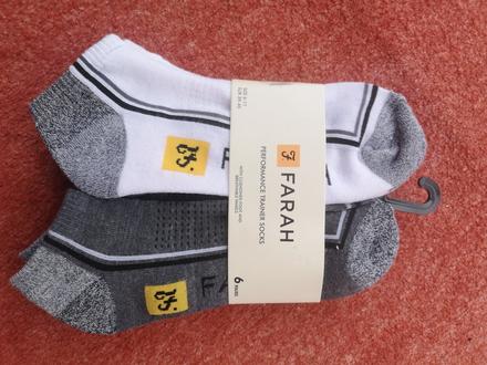 Farah pánske ponožky 6 párov veľkosť 39-45, 39 / 40 / 42 / 44 / 46