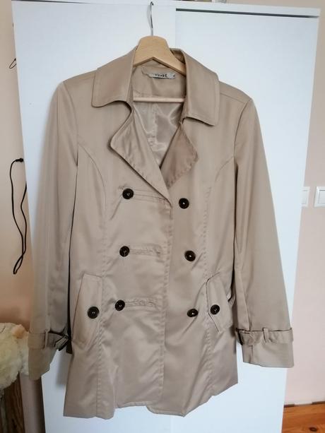 Dámsky jarný plášť - trenčkot, xl
