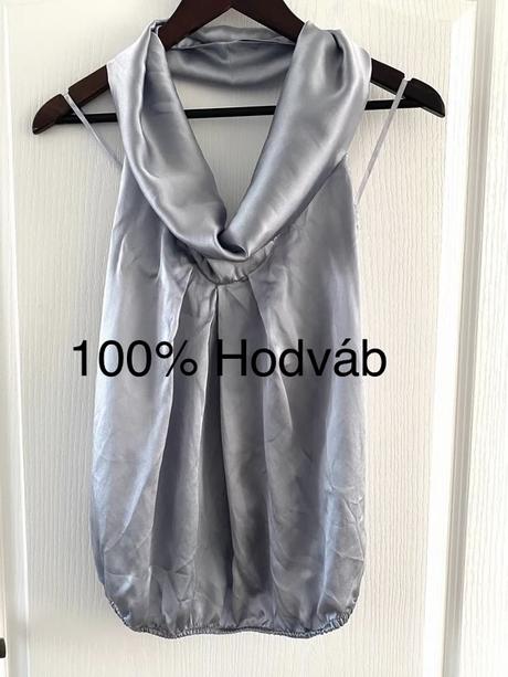 Strieborný hodvábny top imperial s ramienkami, m