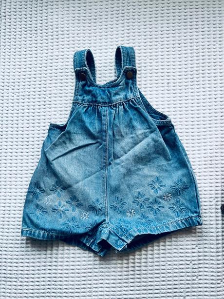 Trakace kratasy riflove denim nohavice, f&f,68