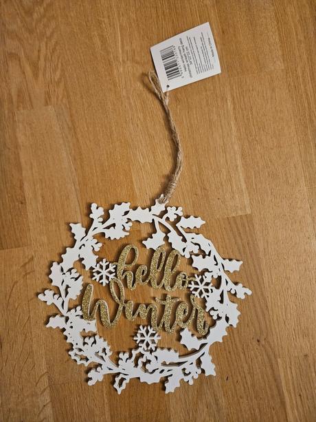 'hello winter' závesná vianočná dekorácia,