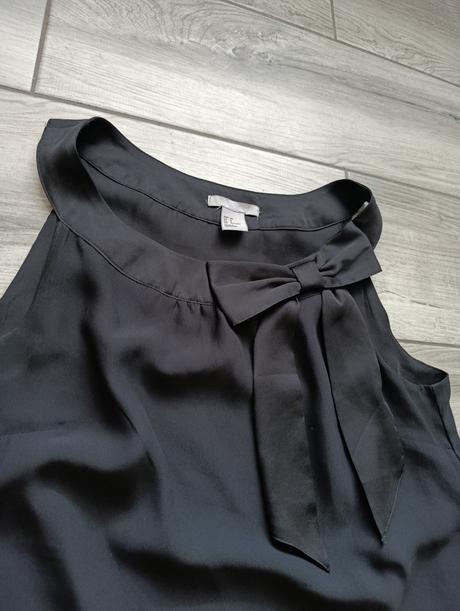Čierne šaty s mašľou - h&m -38/m, h&m,m