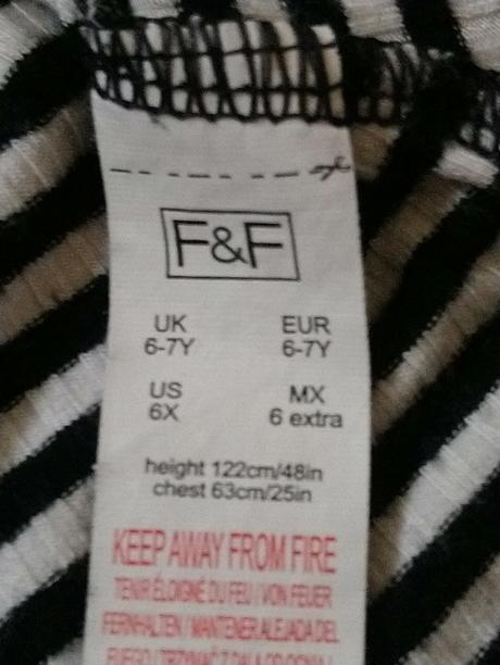 Dievčenské čierno biele šaty, f&f, f&f,122