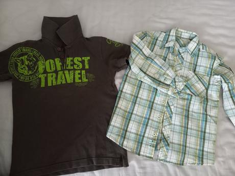 Košeľa+ tričko v.122/128, 122–134