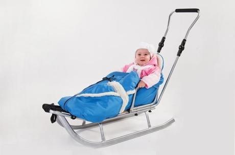 Detské sánky + fusak polohovatelná červené polohov,