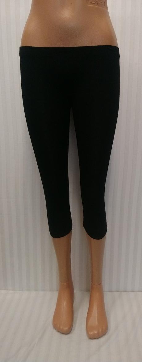 Dámske elastické čierne 3/4 legíny, xs, xs