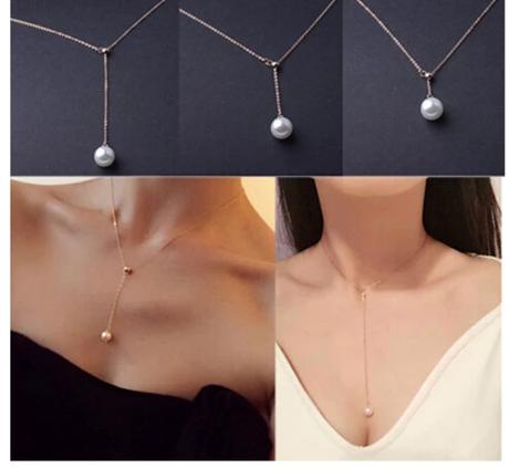 Retiazka s perlovym príveskom,