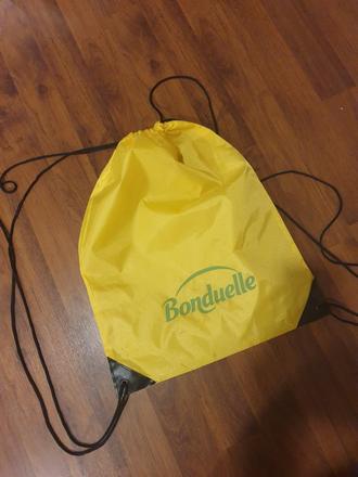 Žltý batoh na chrbát bonduelle,