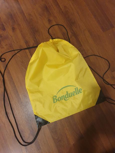 Žltý batoh na chrbát bonduelle, 