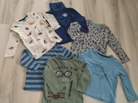 6x tričko s dlhým rukávom, 104