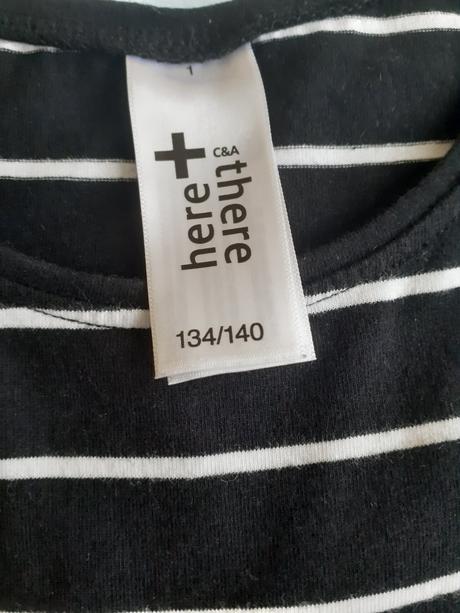 Čierno- biele prúhované šaty, c&a,134