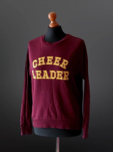 Štýlová bordová mikina cheerleader, h&m,s