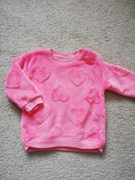 Ružový svetrík, h&m,74