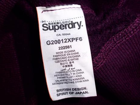 Bordovo čierny melír hrubšia, superdry,l