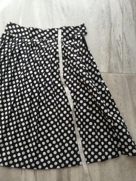 Bodkovaná skladaná sukňa, vs-xs, s