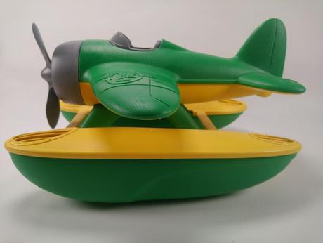 Zeleno žltý hydroplán, green toys, 24 cm, 