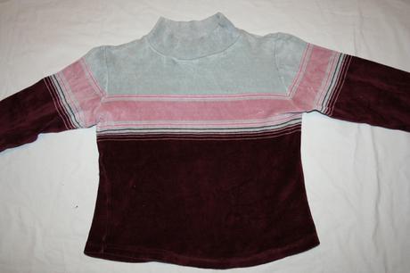 Dievčenské bordové velúrové tričko, one by one,128