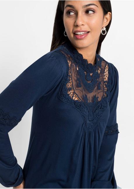 Dámske tričko s čipkou (44-46), xxl