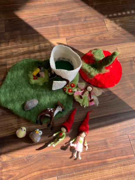 Plstene zvieratká s domčekom, 