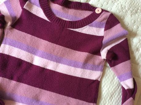 Kvalitný mäkký pásikový pulóver v. m/l, m