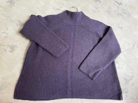 Vlnený teplý pulover over size, l