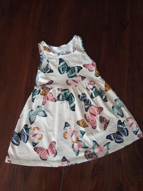 Letné šaty s motýlikmi, h&m,92