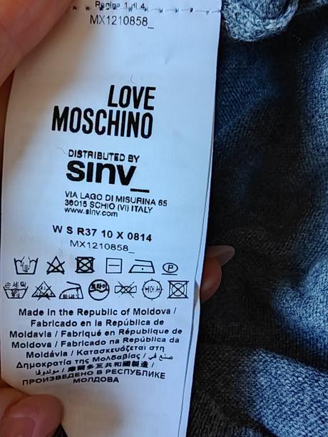 Live moschino originál svetrové šaty l, moschino,l / m