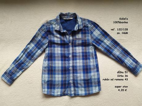 Košeľa 122/128, h&m,128