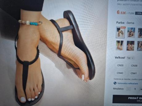 Čierne sandále, 38