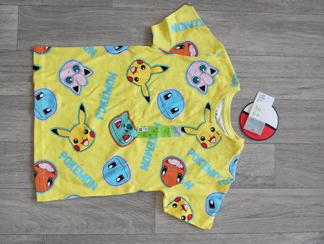 Pokémon žlté tričko 110 a 122, primark,110 / 122