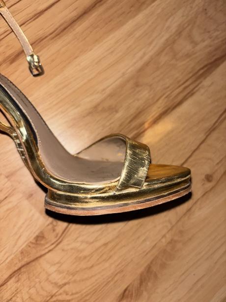 Zlaté spoločenské sandále zara 37, zara,37