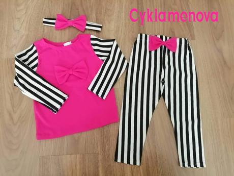 Tričko / nátelník kombinácia s pásikom, 62 - 158