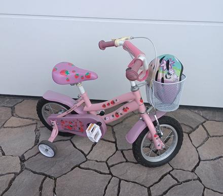 Bicykel 12" kvalitná ťažšia konštrukcia+ prilba, 12