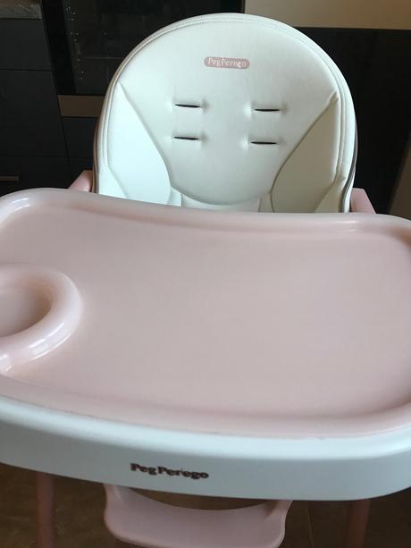 Peg perego ružova jedálenská stolička top stav, peg-pérego