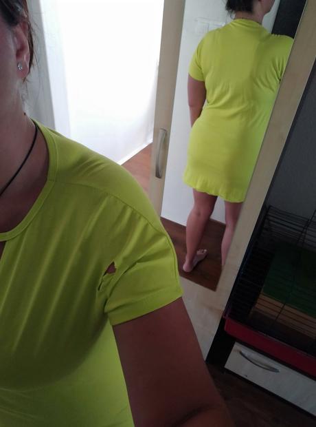 Sexy neonova tunika saty predlzene tricko uni,