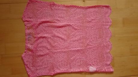 Ružové čipkované tričko, amisu,s