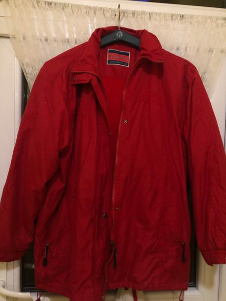 Červená dámska bunda, xxl