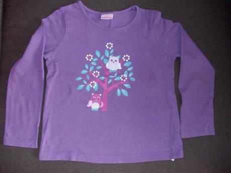 Tričko fialové so sovičkami 116, f&f,116