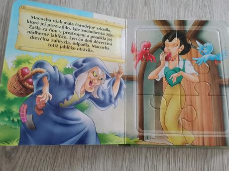Kniha s puzzle snehulienka, 