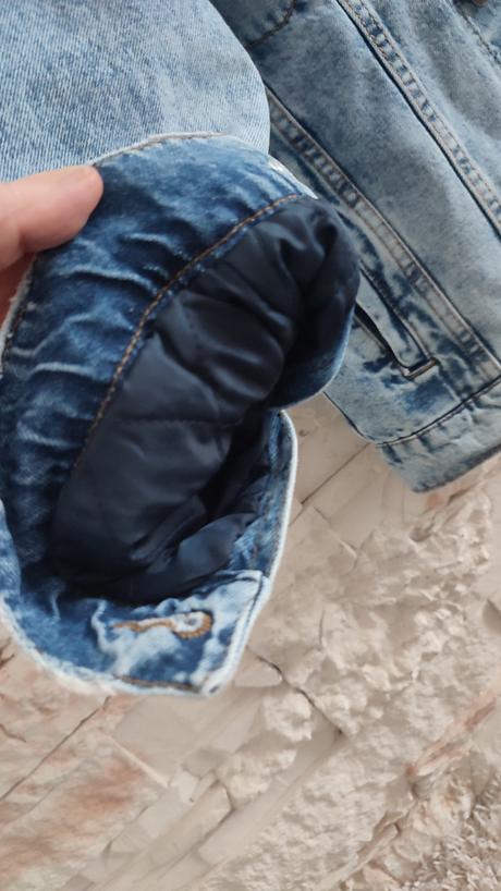 Zateplená riflová bunda, zara,140