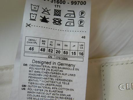 Gerry weber kvalitne 7/8 rifle, gerry weber,46